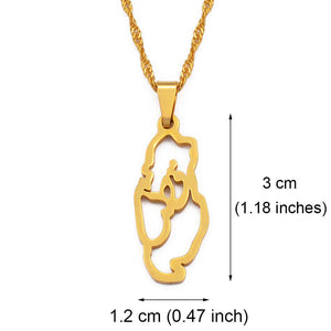 Qatar Map Necklace