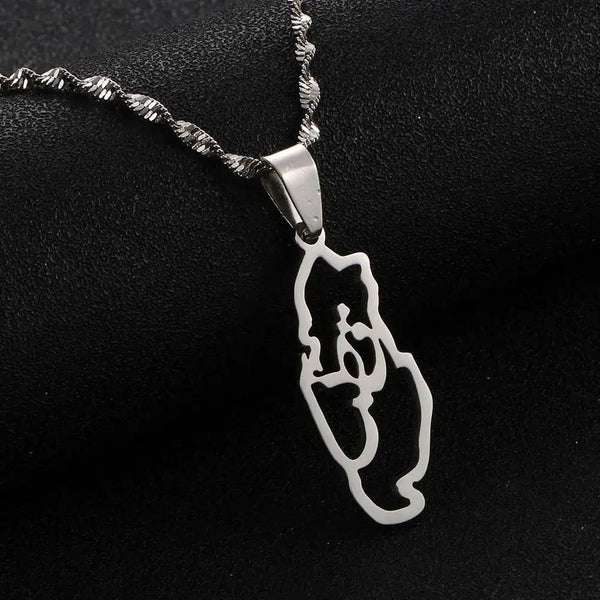 Qatar Map Necklace