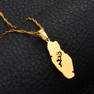 Qatar Map Necklace