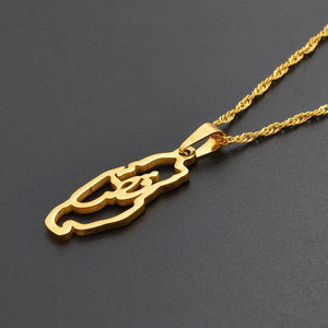 Qatar Map Necklace