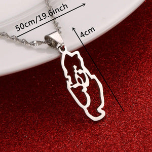 Qatar Map Necklace