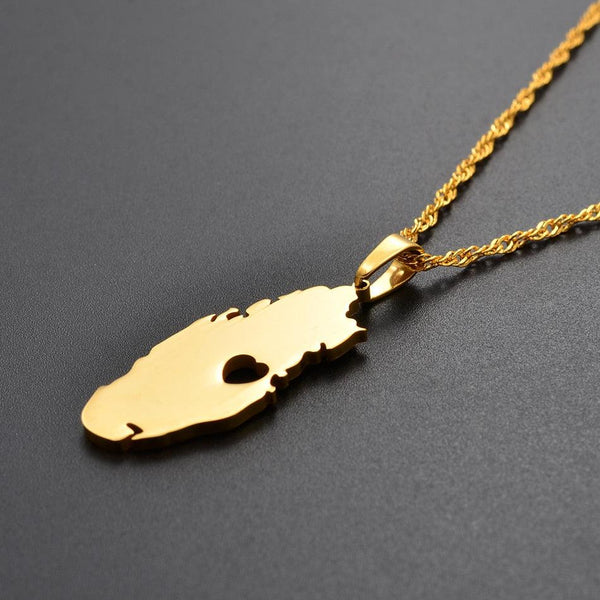 Qatar Map Necklace