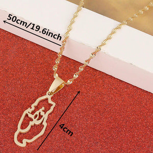 Qatar Map Necklace