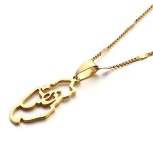 Qatar Map Necklace