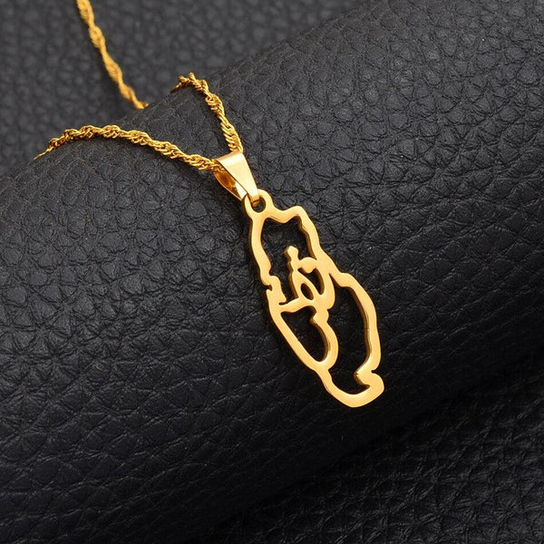 Qatar Map Necklace