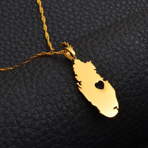 Qatar Map Necklace