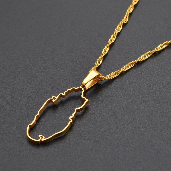 Qatar Map Necklace