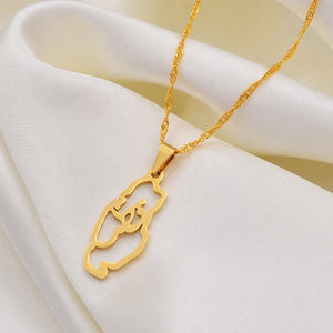 Qatar Map Necklace