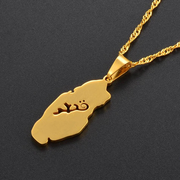 Qatar Map Necklace