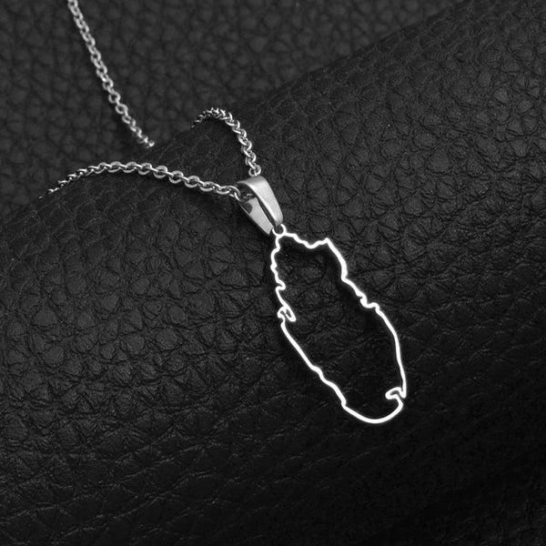 Qatar Map Necklace