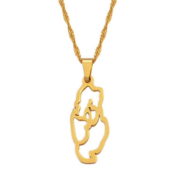 Qatar Map Necklace