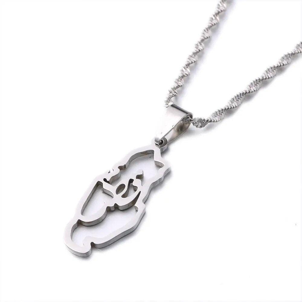 Qatar Map Necklace