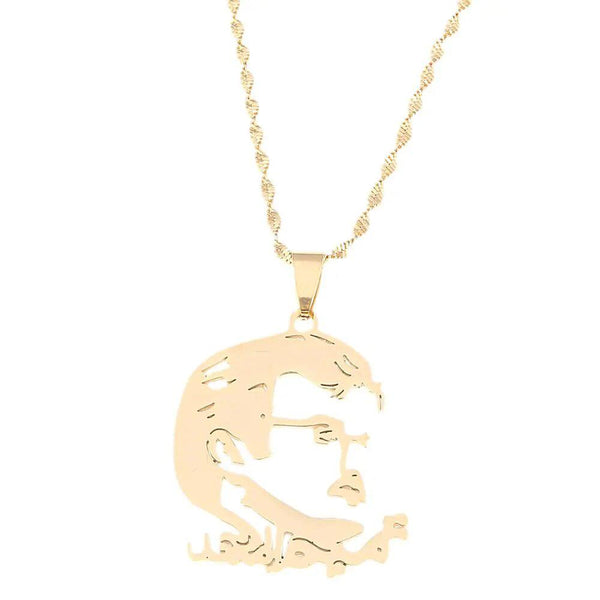 Qatar Map Necklace