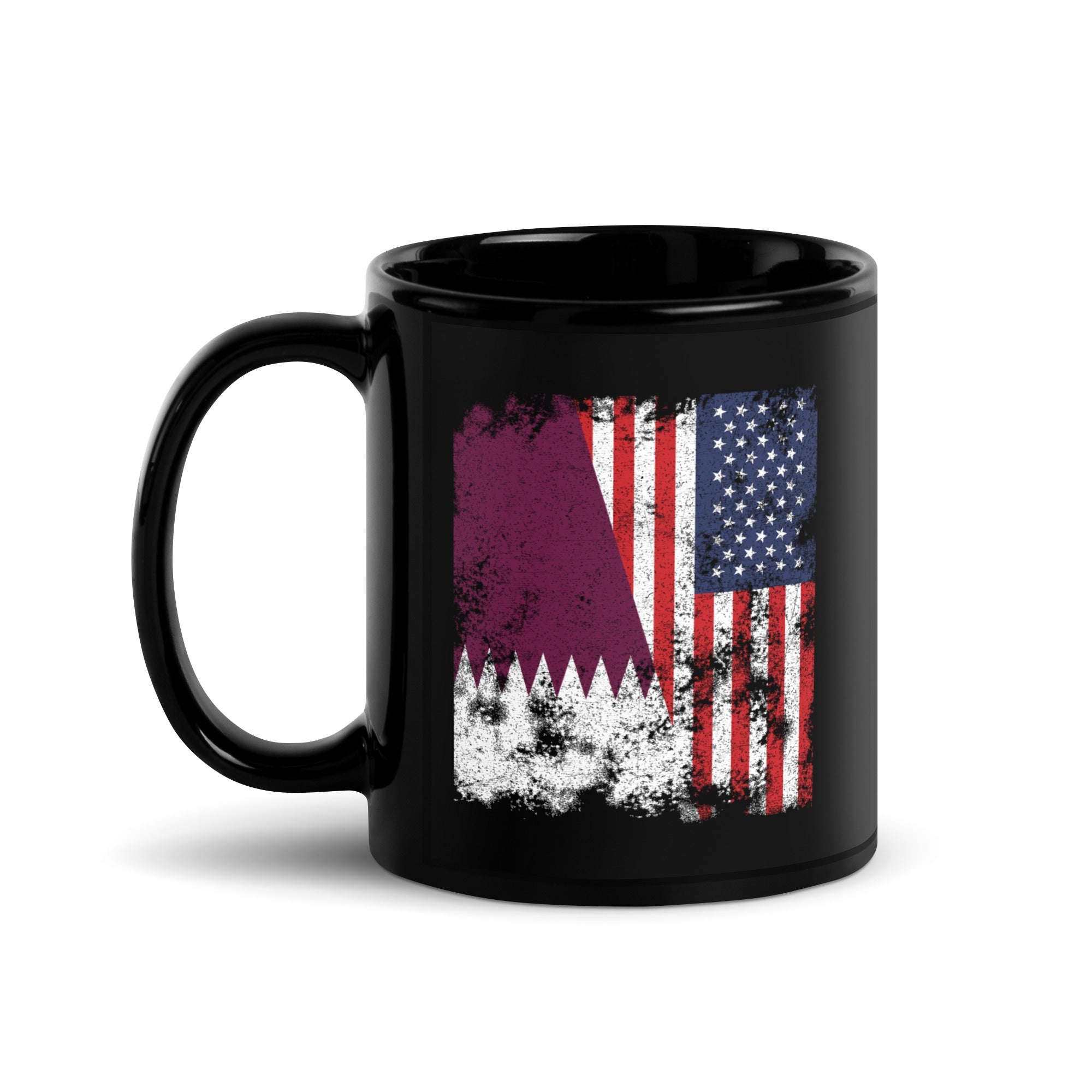 Qatar USA Flag - Half American Mug