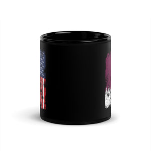 Qatar USA Flag - Half American Mug