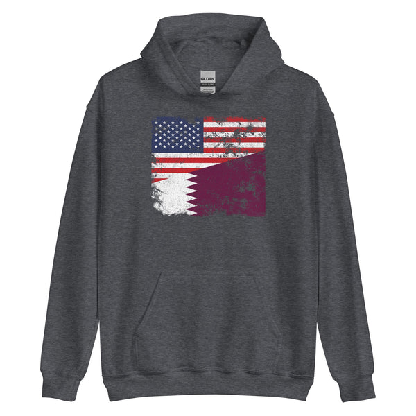 Qatar USA Flag Hoodie