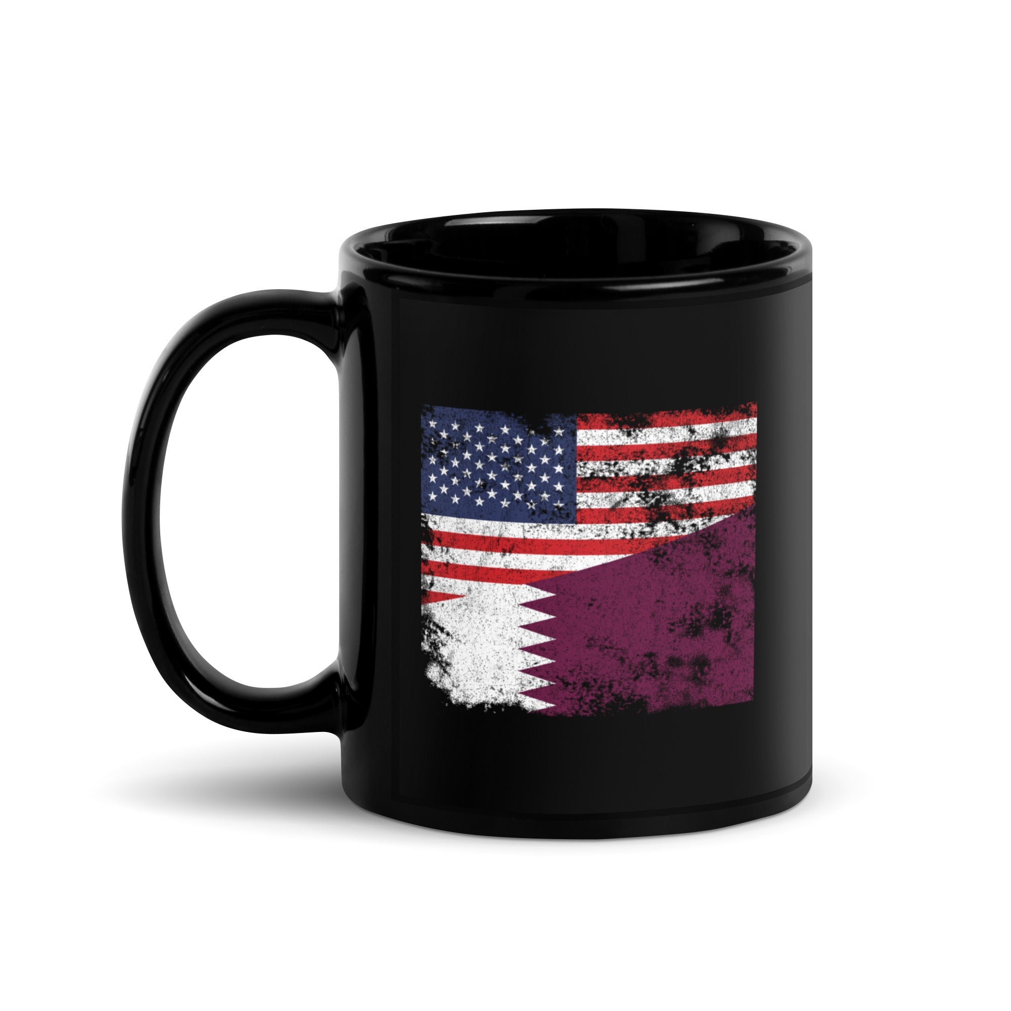 Qatar USA Flag Mug