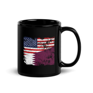 Qatar USA Flag Mug