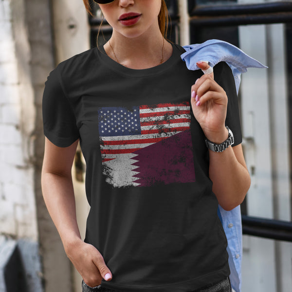 Qatar USA Flag T-Shirt