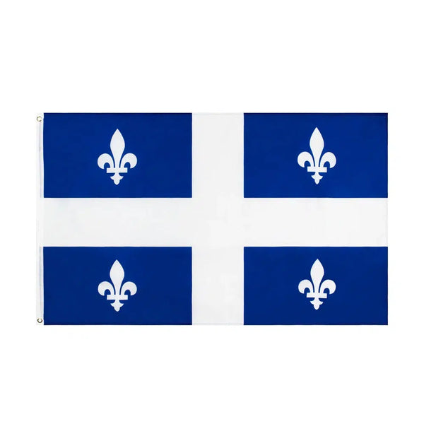 Quebec Flag - 90x150cm(3x5ft) - 60x90cm(2x3ft)