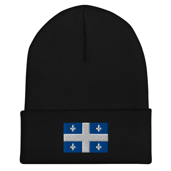 Quebec Flag Beanie - Embroidered Winter Hat
