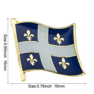 Quebec Flag Lapel Pin - Enamel Pin Flag