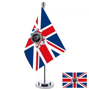 Queen Elizabeth II Desk Flag - Small Office Table Flag