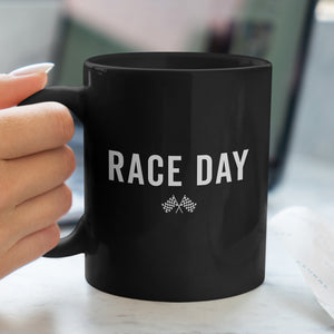 Race Day Checkered Flag Mug