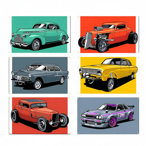 Racing Car Flags - 90x150cm(3x5ft) - 60x90cm(2x3ft)