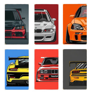 Racing Car Flags - 90x150cm(3x5ft) - 60x90cm(2x3ft)