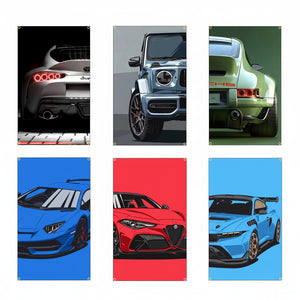 Racing Car Flags - 90x150cm(3x5ft) - 60x90cm(2x3ft)