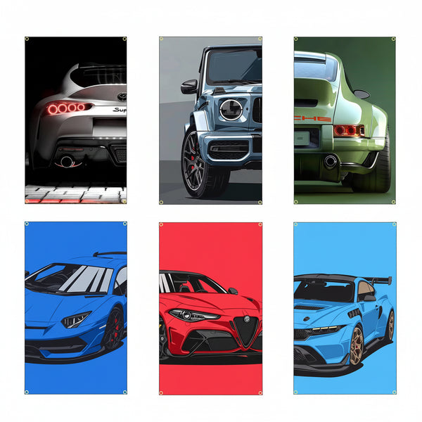 Racing Car Flags - 90x150cm(3x5ft) - 60x90cm(2x3ft)