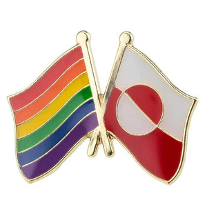Rainbow Greenland Flag Lapel Pin - Enamel Pin Flag