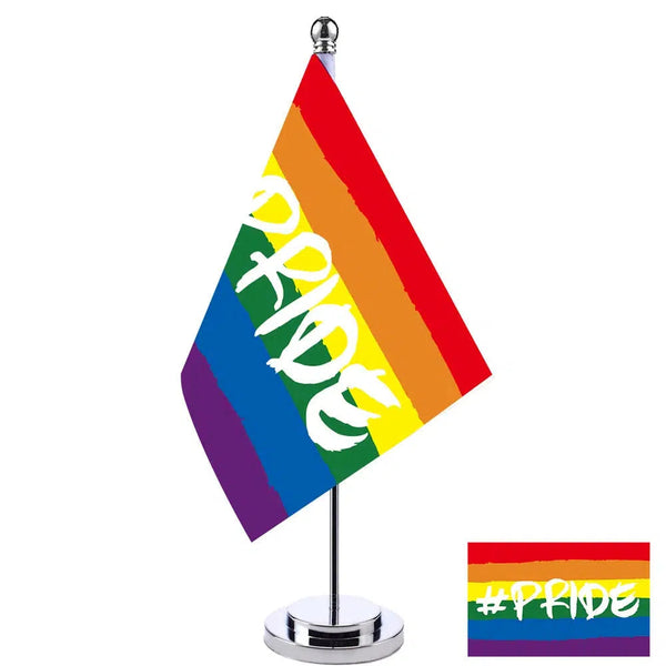 Rainbow Pride Desk Flag - Small LGBTQIA2S+ Table Flag