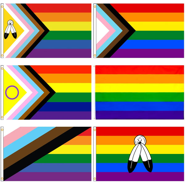 Rainbow Pride Flags - 90x150cm(3x5ft) - 60x90cm(2x3ft) - LGBTQ+