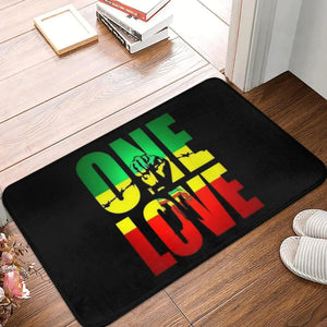 Rasta Flag Doormats - Jamaica Welcome Mats for Bath and Front Door