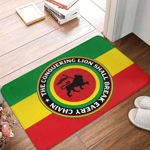 Rasta Flag Doormats - Jamaica Welcome Mats for Bath and Front Door