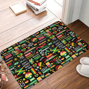 Rasta Flag Doormats - Jamaica Welcome Mats for Bath and Front Door