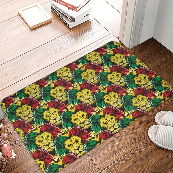 Rasta Flag Doormats - Jamaica Welcome Mats for Bath and Front Door