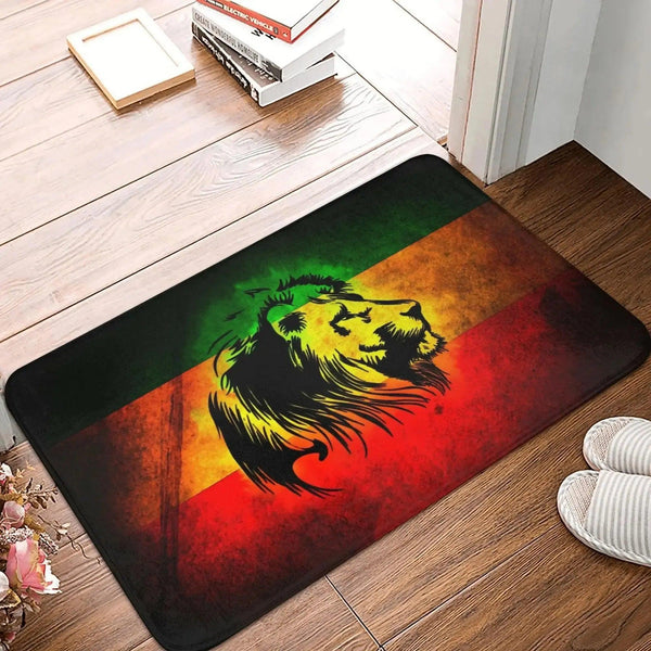Rasta Flag Doormats - Jamaica Welcome Mats for Bath and Front Door