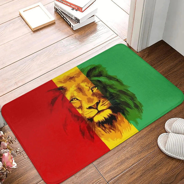 Rasta Flag Doormats - Jamaica Welcome Mats for Bath and Front Door