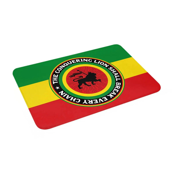 Rasta Flag Doormats - Jamaica Welcome Mats for Bath and Front Door