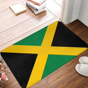 Rasta Flag Doormats - Jamaica Welcome Mats for Bath and Front Door