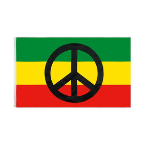 Rasta Peace Flag - 90x150cm(3x5ft) - 60x90cm(2x3ft)