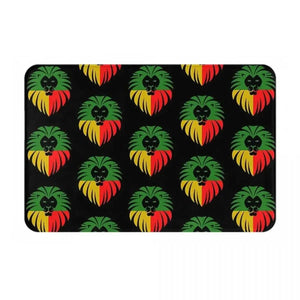 Rasta Flag Doormats - Jamaica Welcome Mats for Bath and Front Door