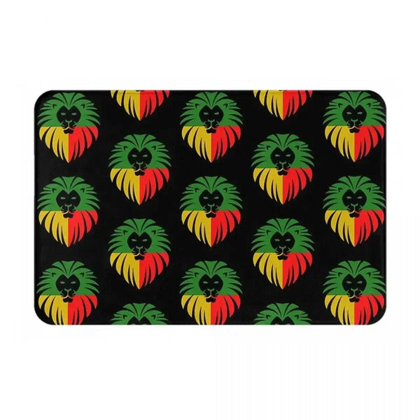 Rasta Flag Doormats - Jamaica Welcome Mats for Bath and Front Door