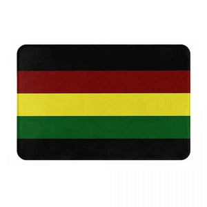 Rasta Flag Doormats - Jamaica Welcome Mats for Bath and Front Door