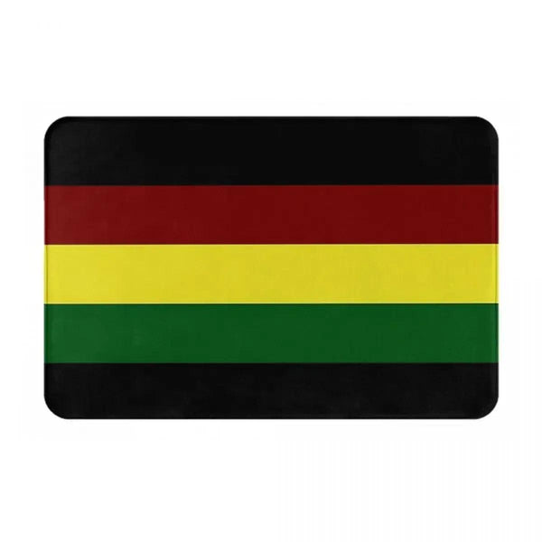 Rasta Flag Doormats - Jamaica Welcome Mats for Bath and Front Door