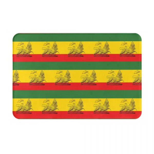 Rasta Flag Doormats - Jamaica Welcome Mats for Bath and Front Door