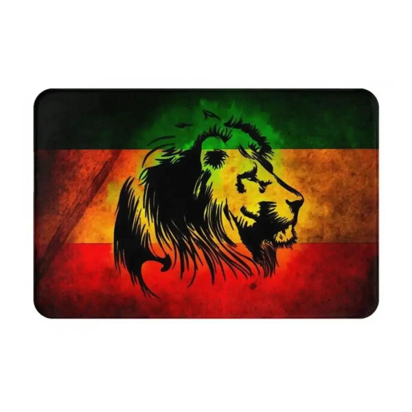 Rasta Flag Doormats - Jamaica Welcome Mats for Bath and Front Door